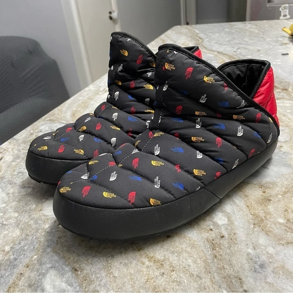 The North Face NWT Thermoball Traction Bootie All Over Print Logo Mens 10